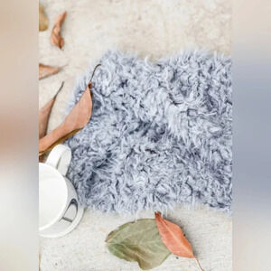 SALE!!! Grey Fluffy Faux Fur Infinity Winter Scarf #376-378